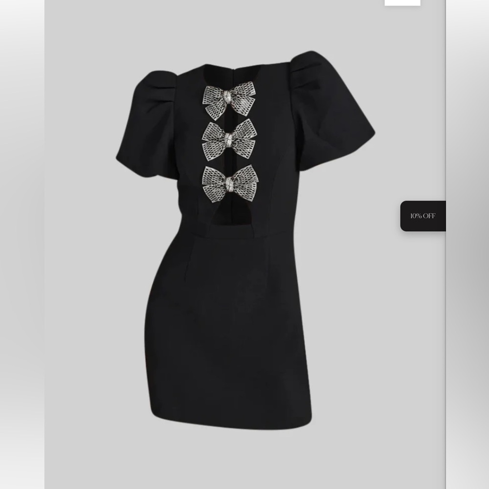 NWT - SIERRA DARIEN - CLASSIC MINI DRESS WITH BOWS
